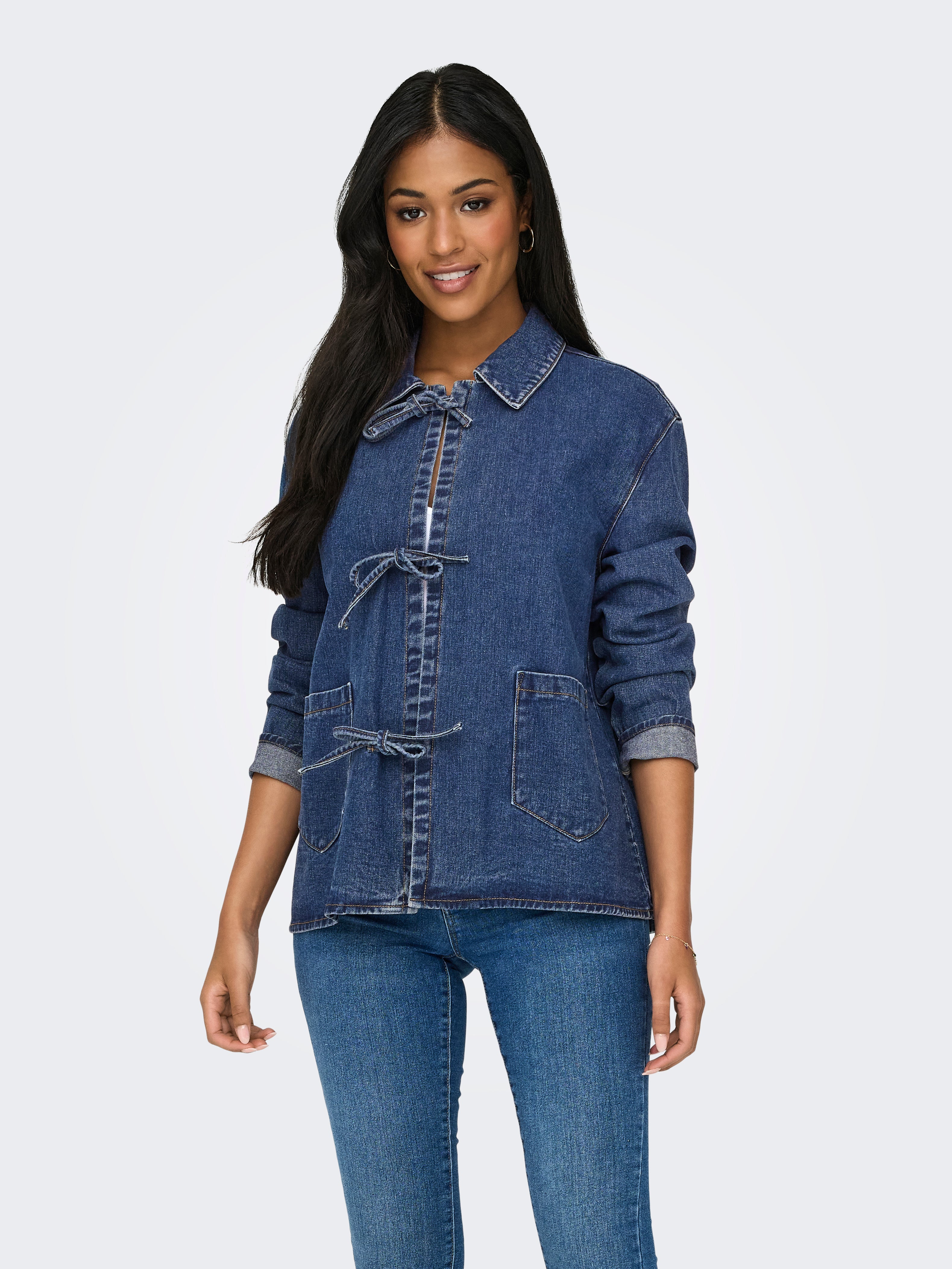 Only jeansjacke dunkelblau Clearance